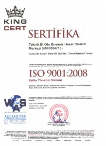 iso_9001_2008_is_guvenligi_sertifika_Teknik El Oto Boyasz Gk Onarm merkezi olarak aracnzda oluan dolu hasar ve gk, kk, ukur, ezik, vuruk, izikler iin hizmet vermekteyiz.